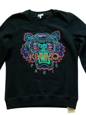 Kenzo Tiger Embroidered Sweatshirt in black size women’s medium great condition.
